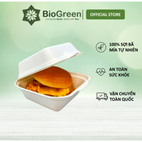 50 hộp bã mía vuông 450ml đựng bánh kem, hamburger, bento cake,....