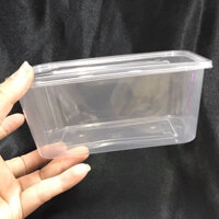50 Hộp chữ nhật trong 1000ml - Hộp nhựa 1000ml đựng kim chi - Hộp nhựa chữ nhật trong 1000ml