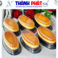 50 Hộp F70  hàng nhập đế đen đựng bánh phô mai tan chảy - bánh cuối nướng, flan chesse, gato flanejs