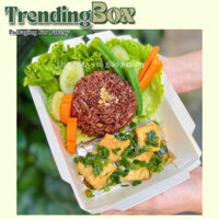 50 Hộp Giấy Đáy Trắng 1200ml Đựng Cơm Gạo Lứt, Salad, Cơm Healthy (A1200)