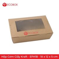 50 Hộp giấy đựng đồ ăn có cửa sổ - EFH1B - 18x12x5 cm