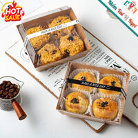 50 Hộp Giấy Vuông Nắp Trong ~ Kraft | 1413