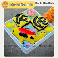 50 Hộp H121 đựng rau câu cá chép - 4 bánh trung thu rau câu - Hộp H121 đựng bánh bông lan trứng muối 24cm