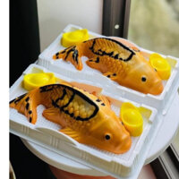 50 Hộp H123 đựng rau câu cá chép dài 24cm - bánh bông lan cuộn lớn