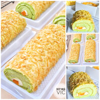 50 Hộp H72 Đế Thấp Đựng Bánh Bông Lan Cuộn Lớn 20cm