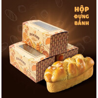 [50 hộp] Hộp giấy đựng bánh mì hoa cúc, hộp đựng bánh ngọt