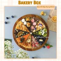 50 Hộp Mica Tam Giác LC-48 Đế Đen Đựng Bánh Kem Mix, Tiramisu
