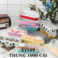 50 Hộp nhôm hộp thiếc đựng bánh mousse, bánh lạnh và thực phẩm nướng trực tiếp hình chữ nhật
