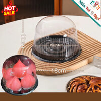 50 Hộp nhựa nắp cầu to đựng Bánh Bông Lan, Bánh Đào Tiên, Hộp nhựa tròn nắp bầu (Hàng nhập) ~ A019