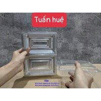 50 hộp nhựa nắp gập  đựng Bánh, Sushi, Cơm cuộn, Nem, Xuc xich, Xiên que, Phô mai,Trái cây ...NHIỀU SIZE - Trắng,H55