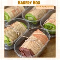 50 Hộp Nhựa Oval 450ml Đựng Bánh Tiramisu, Mousse, Crepe Pudding (XY150G)