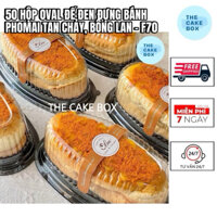 50 HỘP OVAL HÀNG DÀY DẶN đựng bánh phomai tan chảy, bánh bông lan, bánh bò thốt nốt, flan gato - Mã SP: F70