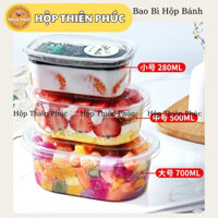 50 Hộp oval HT-700 đựng bánh mousse - panna cotta - tiramisu - Hộp chè 650ml HT-700