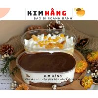 50 Hộp Oval XY150G đựng bánh mousse - Hộp đựng bánh tiramisu - panna cotta - Hộp oval đựng bánh bông lan