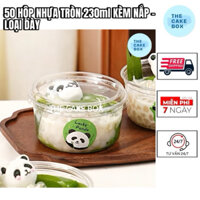 50 HỘP TRÒN KÈM NẮP 230ml ĐỰNG BÁNH - HỘP ĐỰNG CHÈ - The Cake Box