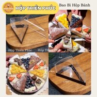 50 Ly mica tam giácLC-48 đựng bánh mousse mix nhiều vị - bánh panna cotta - red velvet - Ly tam giác LC48