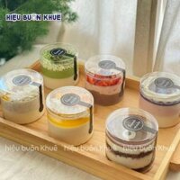 50 Ly Mica Tròn 200ml Đựng Bánh Lạnh, Mousse, Tiramisu, Bánh Quy, Ly Mica Sự Kiện [2017 kèm nắp mica]