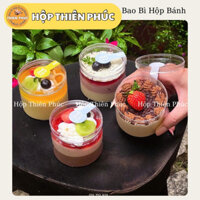 50 Ly mousse tròn 2017 đựng bánh lạnh - Ly mousse kèm nắp 200ml - Ly GD-2017 đựng bánh mousse - tiramisu - Panna cotta