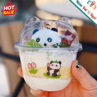 50 Ly tai Gấu, Cốc Panda, Ly Rau câu chịu nhiệt, Ly đựng Bánh Mousse & Tiramisu, Cốc Bánh Bobo Hình Chữ U