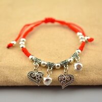 50 mẫu Lắc chân vòng chỉ đỏ vintage may mắn - CD70.18 tim