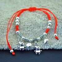 50 mẫu Lắc chân vòng chỉ đỏ vintage may mắn - CD70.9 Heo xinh