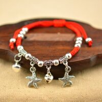 50 mẫu Lắc chân vòng chỉ đỏ vintage may mắn - CD70.2 Sao biển