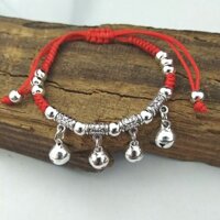 50 mẫu Lắc chân vòng chỉ đỏ vintage may mắn - CD70.6 4 chuông
