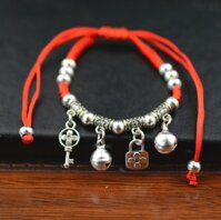 50 mẫu Lắc chân vòng chỉ đỏ vintage may mắn - CD70.21 chìa khóa