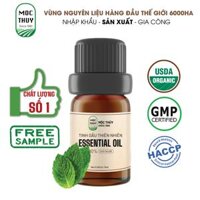 50 MẪU THỬ Tinh Dầu Thiên Nhiên Nguyên Chất Mộc Thủy - Essential Oil - Khử Mùi Xông Thơm Phòng, Thư Giãn - Đạt chuẩn chất lượng kiểm định - bạc hà