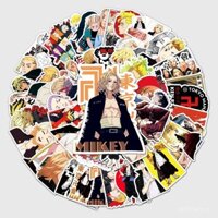 50 miếng nhãn dán graffiti Tokyo Revengers cá nhân hóa, nhãn dán ngoại vi manga Nhật Bản, nhãn dán DIY cho ván trượt, chai nước, vali, chống nước