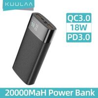 【50% OFF Voucher】KUULAA Pin dự phòng 20000mAh QC PD 3.0 Pin dự phòng sạc nhanh Pin sạc dự phòng USB 20000 mAh cho Xiaomi Mi