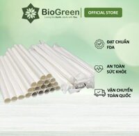 50 ống hút giấy phi 10 uống trà sữa trân châu, sinh tố, đá xay, smoothie - Không bọc màng