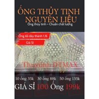 50 Ống Thủy Tinh Thí Nghiệm Dài 20-> 25cm fi6, độ dày 1.1mm, chịu nhiệt tốt, màu trắng trong suốt
