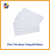 50 PHÔI THẺ NHỰA PVC TRẮNG IN PHUN TRỰC TIẾP(86mm*54mm)