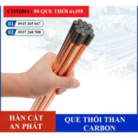 50 Que thổi than 6x 355mm Que khoét hồ quang khí bằng carbon