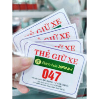 50 Thẻ giữ xe Bách hoá xanh. ép plastic full viền. chống nước tuyệt đối