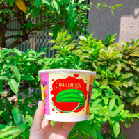 50 Tô giấy 20oz ~ 600ml màu in hình đựng thức cơm, phở, thức ăn kèm nắp tròn nhựa PP dùng 1 lần