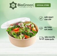 50 tô giấy kraft 750ml, 1000ml kèm nắp đựng thức ăn salad take away - 750ml - Tô Không Nắp