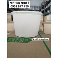50 Tô giấy Trắng 1045ml + Nắp