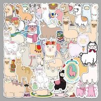 50 tờ nhãn dán graffiti cá tính alpaca, động vật dễ thương, thẻ Goo sáng tạo, DIY cốc nước, ván trượt, hành lý