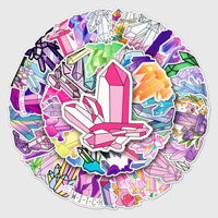 50 tờ nhãn dán graffiti pha lê cá tính hoạt hình xuyên biên giới, thẻ Goo tươi, nhãn dán DIY cho ván trượt, điện thoại, hành lý, chống nước