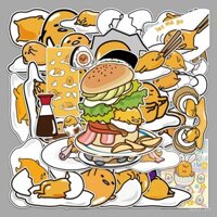 50 tờ nhãn dán graffiti trứng lười biếng, hoạt hình Sanrio, đồ trang trí DIY cho ván trượt, chai nước, vali, epoxy