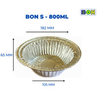50 Tô nhôm tròn 800ml đựng bún phở hủ tíu Bon S 800ml