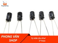 50 Tụ 25v 47uf - Tụ hóa 5x7mm