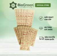 50 Túi Bánh Mì Giấy Nâu Kraft Cao Cấp 24X10X4Cm, Túi Bánh Mỳ Thấm Dầu - Nâu