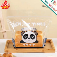 50 Túi zip Bánh Mì Sandwich (450gr), Túi zip đựng Bánh kẹo ~ Panda, Gấu Trúc