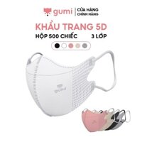[500 CHIÊC] Khẩu trang 5D Gumi kháng khuẩn 5D Mask kháng bụi mịn, kháng giọt bắn