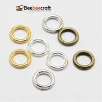 500 Chiếc Nhẫn Tròn Hợp Kim Hàn Nhảy Nhẫn Đóng Nhảy Màu Hỗn Hợp 18 Máy Đo 7x1mm Lỗ: 4.5mm Đường Kính Trong: 4mm