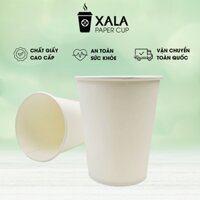 500 cốc giấy dùng 1 lần màu trắng 9oz - 270ml, Ly giấy uống nước dùng cho bữa tiệc liên hoan