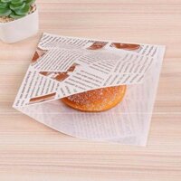 500 Giấy gói Hamburger, Thực Phẩm Không Thấm Mỡ  size 15x15 cm